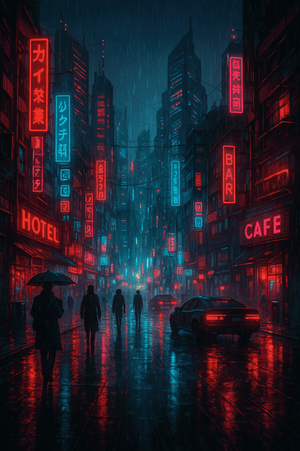 Estilo Cyberpunk artwork example