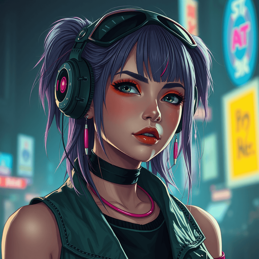 cyberpunk girl artistic 4