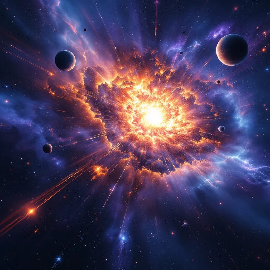 Supernova Explosion: Realistic Space Event