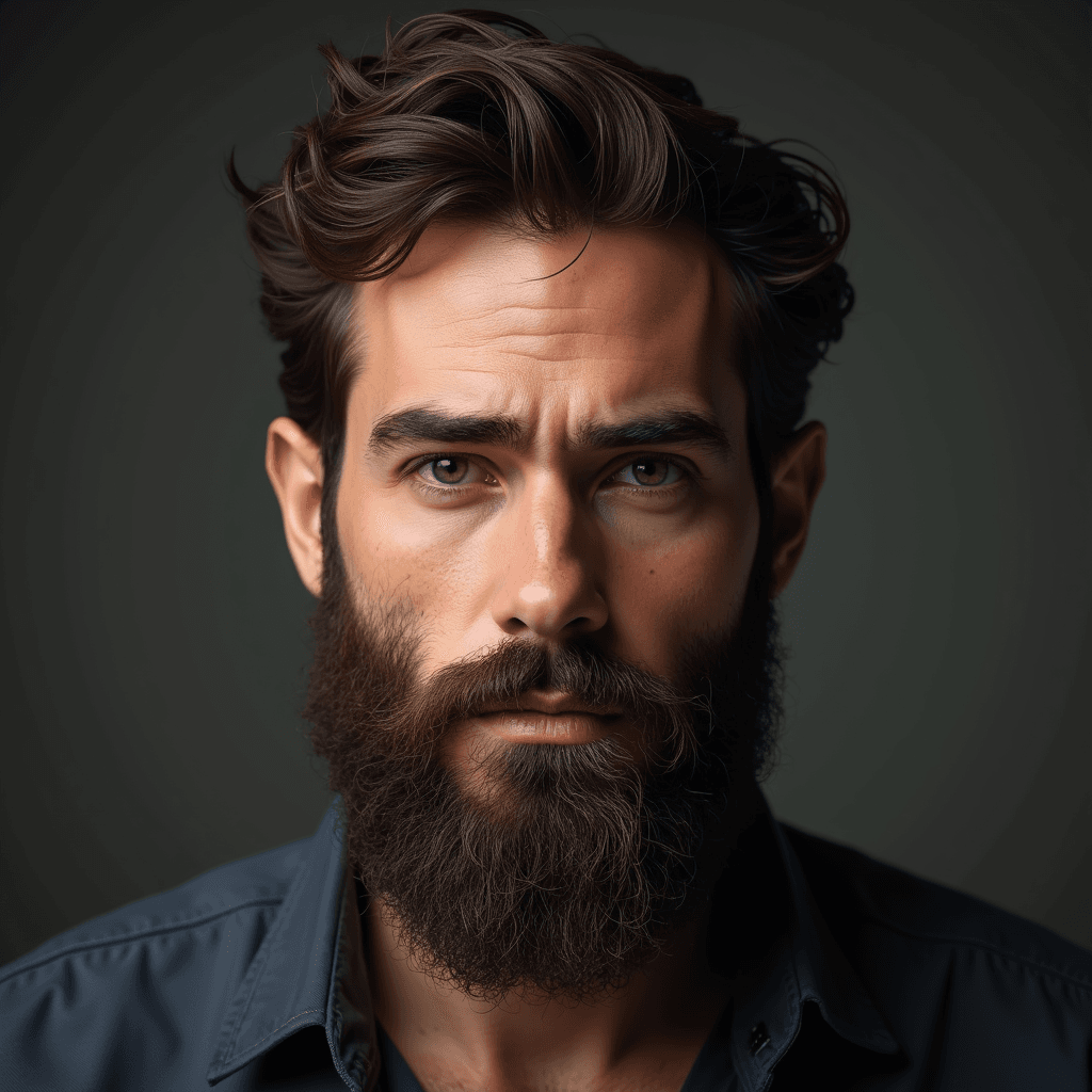 Hyper realistic ai portrait of man with beard 1