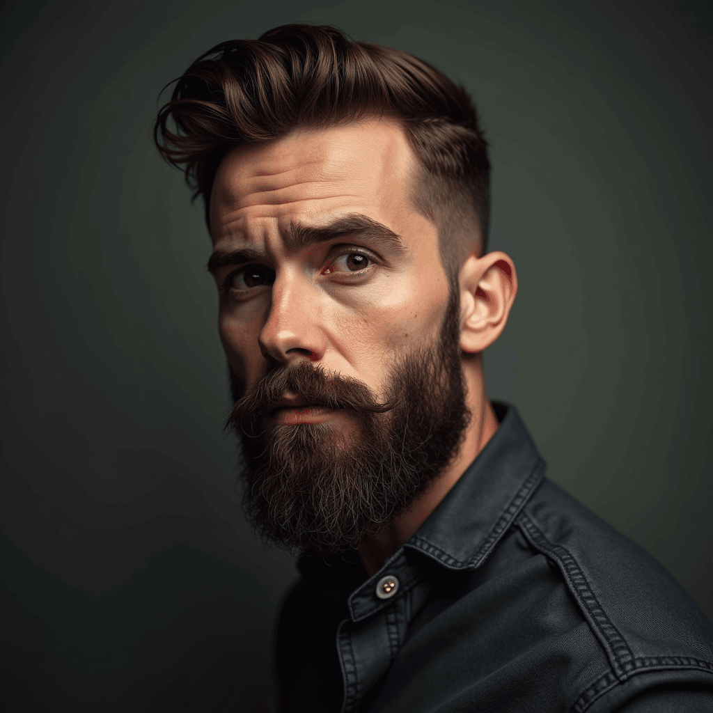 Hyper realistic ai portrait of man with beard 2