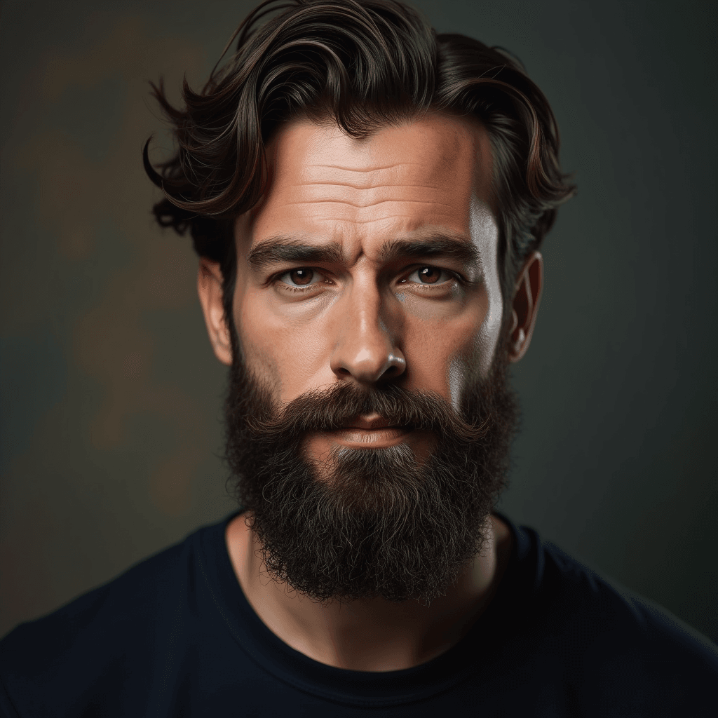 Hyper realistic ai portrait of man with beard 3