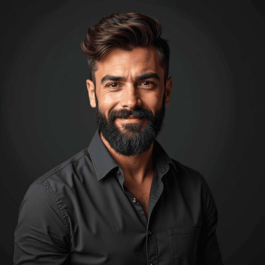 Hyper realistic ai portrait of man with beard 4