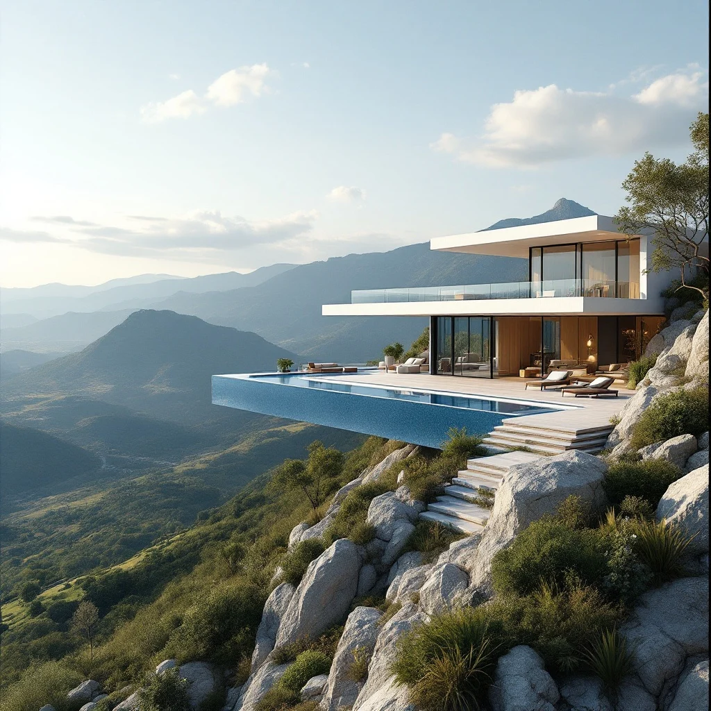 Ultra-Modern Hilltop House with Infinity Pool: A Luxurious, Inspiring Architectural Design