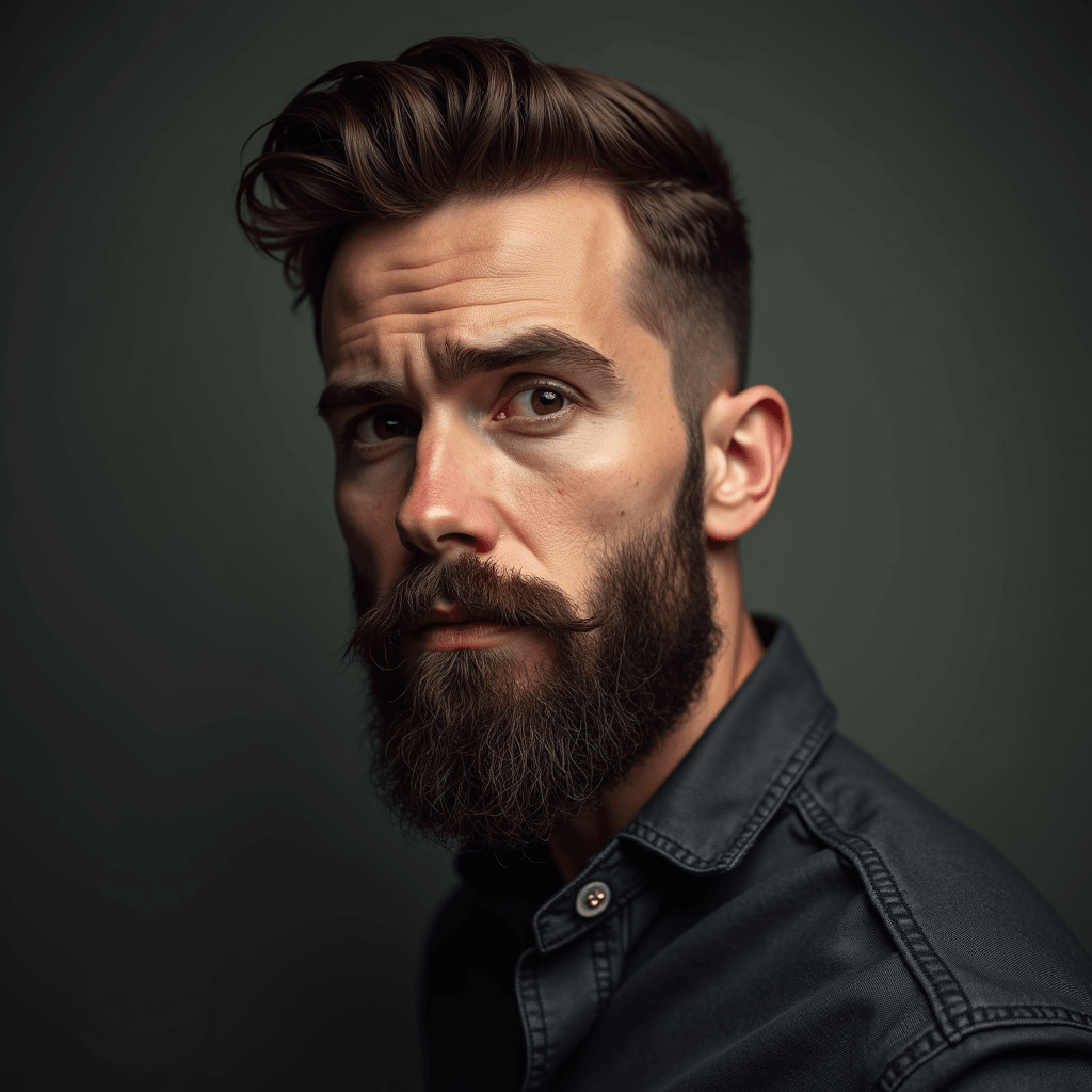 Hyper realistic ai portrait of man with beard 2