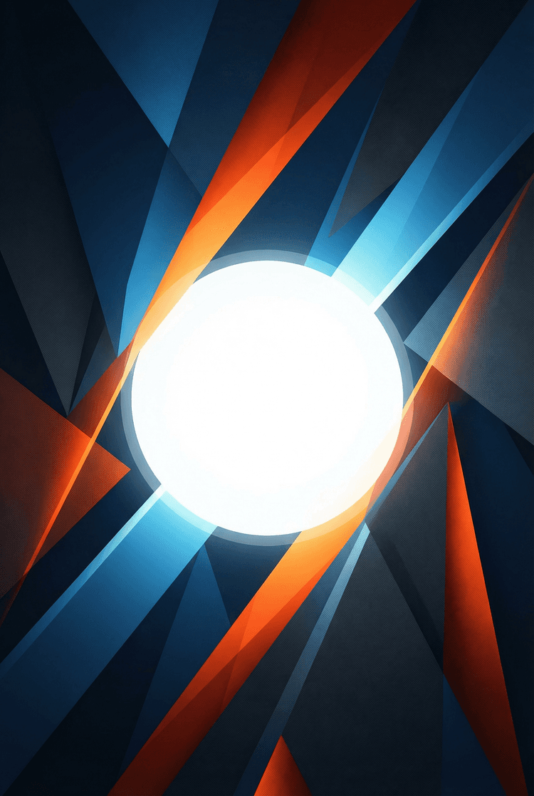 YouTube thumbnail background concept, bold shapes, high contrast lighting, subject placeholder area, clear focal point,