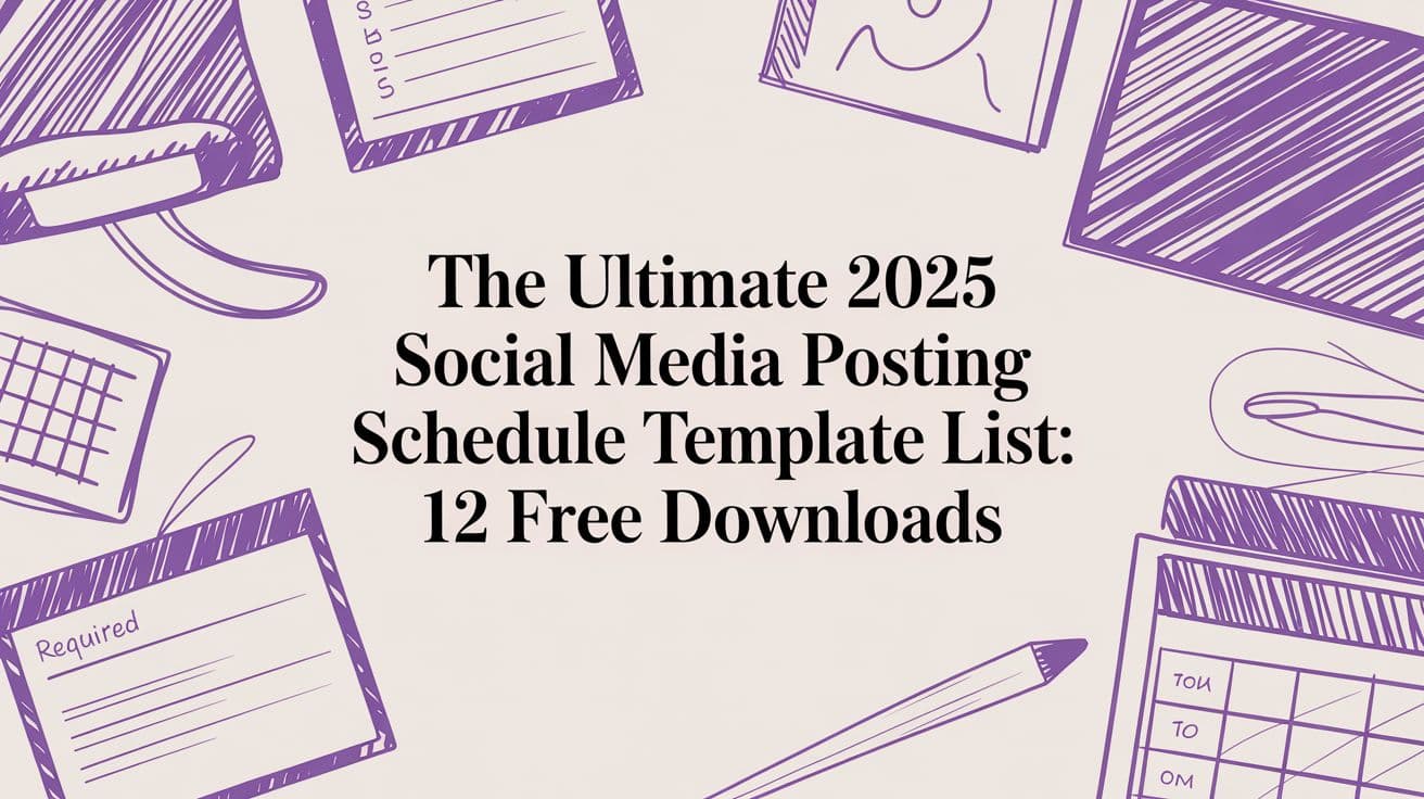 The Ultimate 2025 Social Media Posting Schedule Template List: 12 Free Downloads