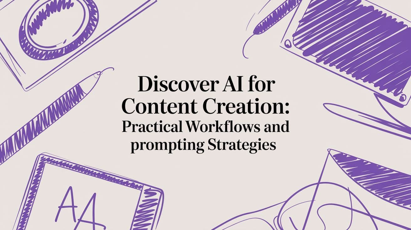 Descubre AI para la creación de contenido: flujos de trabajo prácticos y estrategias de indicaciones