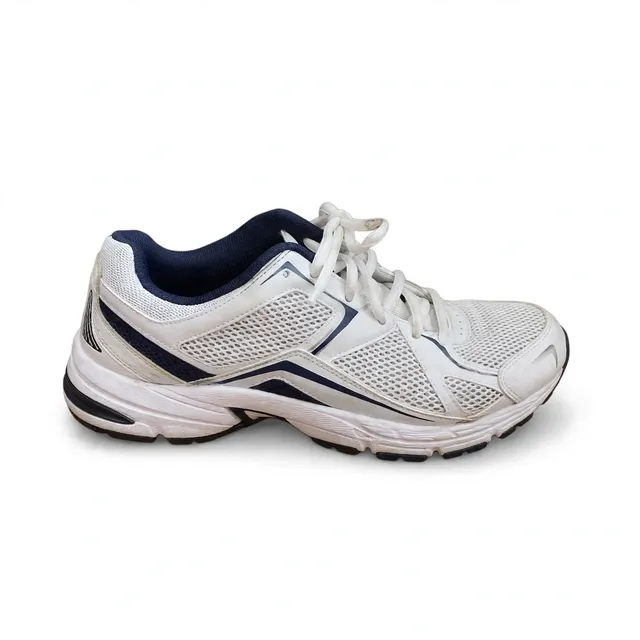 The sneaker edited by Muse Image onto a white background with a lighter shadow