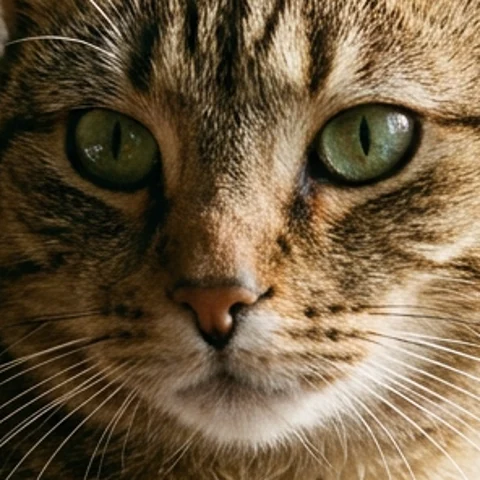 Occhi e baffi di un gatto: Riferimento (prima della riduzione)