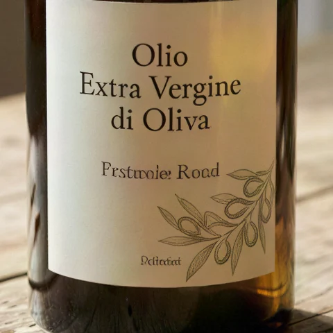 Etichetta di una bottiglia d’olio: SeedVR2 4× (risultato)