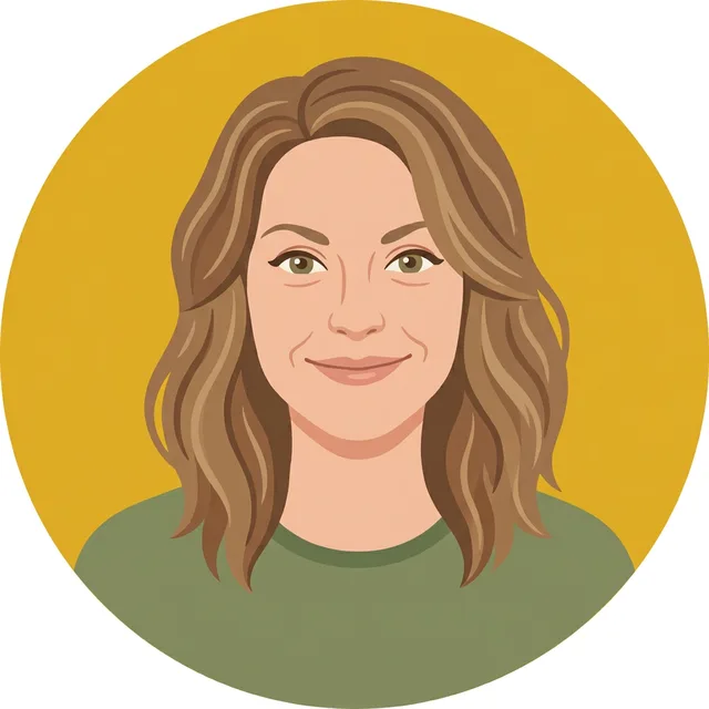 Vector avatar of the woman on mustard