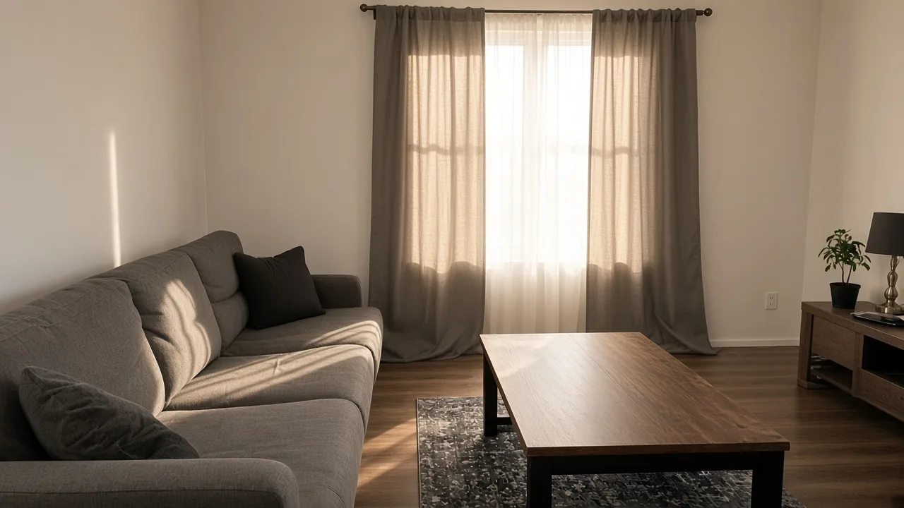 The same living room brighter, tidier, and more inviting